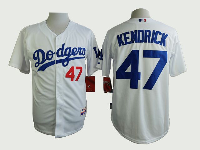 Men Los Angeles Dodgers #47 Kendrick White MLB Jerseys